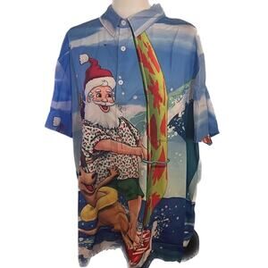 Santa at the Beach Christmas Shirt, Men’s 2XL, NWOT